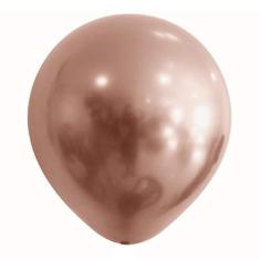 Imagem de Balão Cromado Metalizado Rose Gold - 9 Polegadas - 25 Unidades