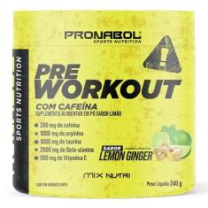 Imagem de Pre-Workout Com Cafeina Lemon Ginger 240G - Pronabol