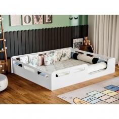 Imagem de Cama Casal Japonesa Com Proteção Lateral Branco
