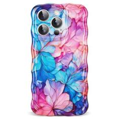 Imagem de TOKVANZ Capa projetada para iPhone 11 Pro Max de 6,5 polegadas, estampa de flores com pintura a óleo retrô, linda ondulada, ondulada, capa protetora de TPU macio à prova de choque para meninas e