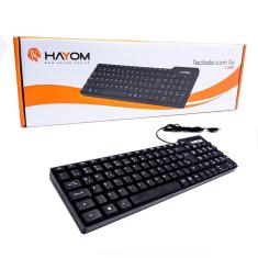 Imagem de Teclado Computador Notebook Hayom Básico Conector USB ABNT2