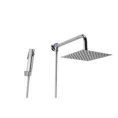 Imagem de Ducha Chuveiro inox 20 cm com Desviador e Ducha Manual