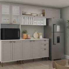 Imagem de Cozinha Completa com Cristaleira Forno sem Tampo 100% Mdf Iluminata