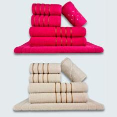 Imagem de Jogo De Toalhas 12 P? S Cole??O Montreal 100% Algod? O Rs + bg