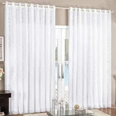 Imagem de Cortina 3 Mt Sala Quarto Renda com Voal para Trilho Comum Baratissima 