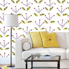 Imagem de Papel De Parede Folhas Coloridas Autocolante Sala Quarto