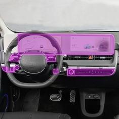 Imagem de LAVIYE Tela LCD do carro do console central Película protetora rádio GPS navegação transparente TPU, para Hyundai IONIQ 5 2022-2023