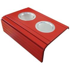 Imagem de Bandeja Esteira Para Braço de Sofá Alumínio Vermelho