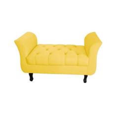 Imagem de Divã Recamier Barcelona - 1,20 Suede - Amarelo - Topázio