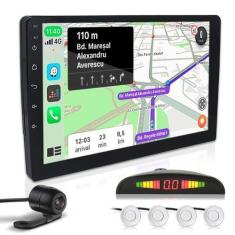 Imagem de Kit Multimídia 9 Polegadas + Câmera Ré + Sensor Ré Branco Fiat Bravo 2