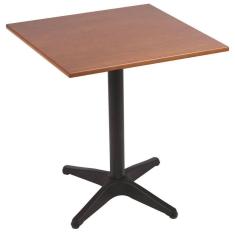 Imagem de Mesa Quadrada Tramontina Piazza em Madeira Tauari Amêndoa com Base de Alumínio Preta 60 cm