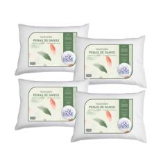 Imagem de Kit com 4 Travesseiros Daune Hibridos 14cm de altura