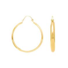 Imagem de Brinco Rommanel Banhado A Ouro 18k Pequena Argola Larga Lisa 520285