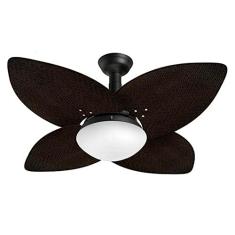 Imagem de Ventilador de Teto Jet Aspen Venti-Delta Preto Rattan Marrom 110V