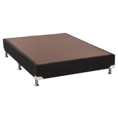 Imagem de Cama Box Base Ortobom Universal Nobuck Preto Viúva 128x188