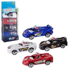 Imagem de Conjunto 4 Carrinhos Miniatura De Policia Com Fricção - Art Brink