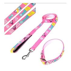 Imagem de COLEIRA PESCOÇO E GUIA EMBORRACHADA 2D - PETS - AMO - ROSA2