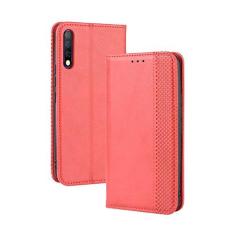 Imagem de Capa para Infinix Tecno Camon 12 Pro, capa flip carteira de couro para Infinix Tecno Camon 12 Pro, capa magnética retrô para telefone, capa carteira com compartimentos para cartão