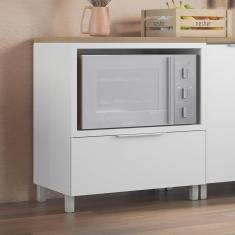 Imagem de Balcão Forno 1 Gaveta Com Caixa Organizadora 80Cm 100% Mdf Marquesa