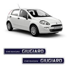 Imagem de Par de Emblemas Adesivo Fiat Punto Design Giugiaro Resinado