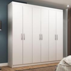 Imagem de Guarda Roupa 6 Portas 2 Gavetas Internas Montreal Yescasa Branco
