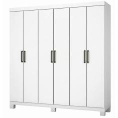 Imagem de Guarda Roupa Recife Casal 6 Portas 2 Gavetas Carioca Cor Branco
