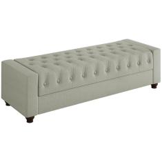 Imagem de Recamier Calçadeira Bau 140cm Pes Mdf Parri Linho Sl