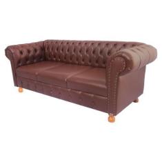 Imagem de Sofá Chesterfield Capitone Luiz XV Corissimo Cafe 1,80cm - novo encant