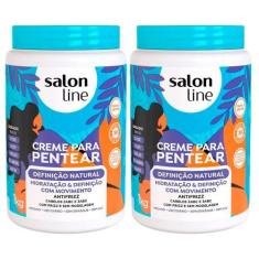 Imagem de Kit Creme Para Pentear Salon Line Definição Natural 1Kg - 2 Unidades
