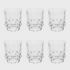 Jogo 6 Copos Cristal Alto Barware 350ml Colorido Bohemia