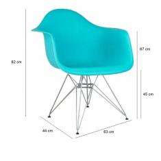 Imagem de Cadeira com Braços Eames em Metal 1121 OR Design