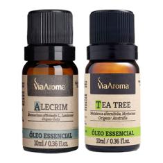 Imagem de Kit 2 Oleos Essenciais Via Aroma Aromaterapia - Alecrim e Tea Tree