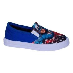 Imagem de Tênis Infantil Masculino Capitão América Vingadores Marvel Nº21 Cor Azul - Sugar Shoes