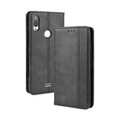 Imagem de Capa para Tone E19, capa flip carteira com suporte de couro para Tone E19, capa magnética retrô para celular, capa carteira de telefone com compartimentos para cartões