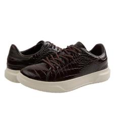 Imagem de Mario Lopez Cruz – Tênis masculino moderno com cadarço, Crocodilo marrom/branco, 41