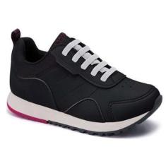 Imagem de Tênis Infantil Menina Klin Walk 178 Preto/Pink Purpura-Feminino