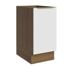 Imagem de Balcão Madesa Lux 40 cm 1 Porta (sem Tampo) - Rustic/branco Veludo