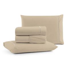 Imagem de Jogo Cama Lençol Bali Queen Percal 180 Fios 100% Algodão Ponto Palito 