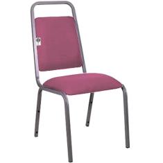 Imagem de Cadeira Empilhável para Hotelaria Linha Hotel Fremon Rosa