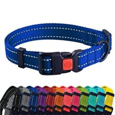 Imagem de CollarDirect Coleira refletiva para cães pequenos, médios, grandes, com fivela de liberação rápida - menino e menina - nylon adequado para natação (45 a 66 cm, azul)