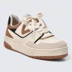 Imagem de Tenis Via Marte Feminino Branco Casual Nobuck Recortes-Feminino