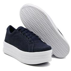 Imagem de Tênis Casual Blogueira Flatform De Plataforma Liso - Dk Shoes