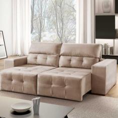 Imagem de Sofá Madrid 4 Lugares Retrátil Reclinável Suede Mundial Estofados