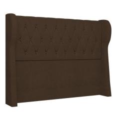 Imagem de Cabeceira Casal Queen Cama Box 160cm Malva I02 Bouclê Marrom - Mpozena