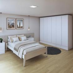 Imagem de Quarto Completo Com Cama Casal 160cm Turca E Guarda-Roupa 6 Portas 9 G