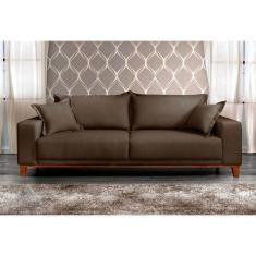 Imagem de Sofá Fixo Argos 3 Lugares Luxo 200cm Castellar Móbile Chumbo