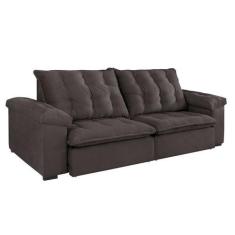 Imagem de Sofá 4 Lugares Retrátil Itaguaí Marrom - Estofart