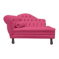 Imagem de Recamier Sofá Direito Larissa 120cm Sala Corano Rosa Pink - INCASA DEC