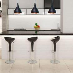 Imagem de Kit 3 Lustres Pendente Gota Em Alumínio   Fosca E Cobre