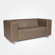 Imagem de Sofá C/02 Lugares Para Recepção De Escritório Messina Marrom - Design